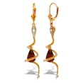 thumbnail image 1 of Galaxy Gold 14K Rose Gold 4.56 CTW Natural Garnet and Natural Diamond Dangle Earrings - January Birthstone - Passion & Protection - Fine Jewelry for Women, 1 of 2