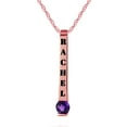 thumbnail image 1 of Galaxy Gold 14K Rose Gold Amethyst Pendant Necklace - February Birthstone - Peace & Wisdom - 16" to 24" - Fine Jewelry for Women, 1 of 4