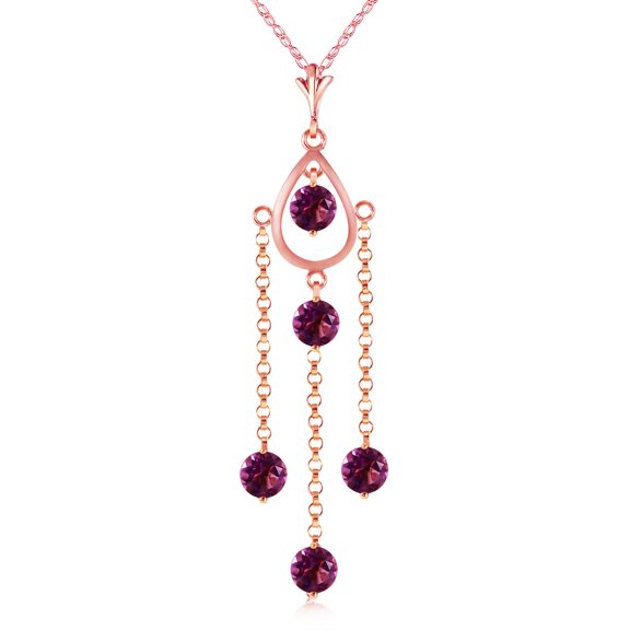 Rose Wisdom Galaxy Gold GG 14K Yellow Gold Garnet Heart Necklace - January ...