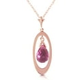 thumbnail image 1 of Galaxy Gold 14K Rose Gold Amethyst Pendant Necklace - February Birthstone - Peace & Wisdom - 16" to 24" - Fine Jewelry for Women, 1 of 3