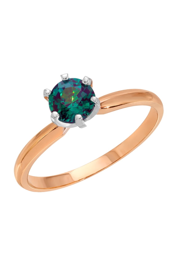 14K Rose Gold Lab-Grown Alexandrite Ring - June Birthstone - Abundance & Joy - Sizes 5.5 to 11 - Fine Jewelry for Women