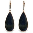 thumbnail image 1 of Galaxy Gold 14K Rose Gold Natural Sapphire and Natural Diamond Dangle Earrings - September Birthstone - Truth & Nobility - Fine Jewelry for Women, 1 of 2