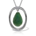 thumbnail image 1 of Galaxy Gold 14K Solid Gold 13.6 Carat Natural Diamond Briolette Necklace for Women - White Gold Fine Jewelry, 1 of 3