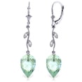thumbnail image 1 of Galaxy Gold 14K Solid Gold Natural Diamond & Blue Topaz Drop Earrings for Women - White Gold Fine Jewelry, 1 of 1