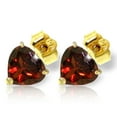 thumbnail image 1 of Galaxy Gold 14K Solid Gold Natural Garnet Heart-Shaped Earrings for Women - Yellow Gold Fine Jewelry, 1 of 1