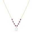 thumbnail image 1 of Galaxy Gold 14K Solid Gold 5 Carat Natural Pearl Pendant Necklace for Women - Rose Gold Fine Jewelry, 1 of 2