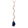 thumbnail image 1 of Galaxy Gold 14K Solid Gold 1.79 Carat Natural Diamond Pear Drop Necklace for Women - Rose Gold Fine Jewelry, 1 of 2