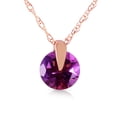 thumbnail image 1 of Galaxy Gold 14K Solid Rose Gold 24" Necklace with Natural Amethyst, 14"-24" Sizes, February Birthstone, Symbol of Serenity, 1 of 3