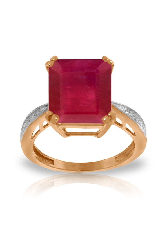 14K Solid Rose Gold 8.02 Carat Natural Diamond & Diamond Ring - April Birthstone - Symbol of Eternal Love - Made in USA - Fine Jewelry for Women