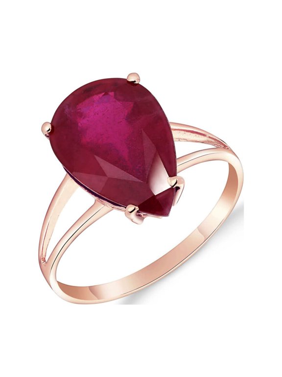 14K Solid Rose Gold Dante's Beatrice 4.75 ct Ruby Ring (6.0)
