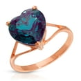 thumbnail image 1 of Galaxy Gold 14K Solid Rose Gold Heart Shape 5.00 CTW Ring with Grown Genuine Alexandrite Color Changing (8.0), 1 of 2