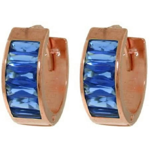 Galaxy Gold 14K Rose Gold Cubic Zirconia Hoop Earrings - Brilliance - Fine Jewelry for Women