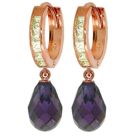 Galaxy Gold 14K Solid Gold Hoop Earrings for Women - Rose Gold Fine Jewelry