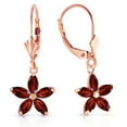 thumbnail image 1 of Galaxy Gold 14K Rose Gold Natural Garnet Dangle Earrings - January Birthstone - Passion & Protection - Fine Jewelry for Women, 1 of 3