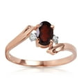 thumbnail image 1 of Galaxy Gold 14K Rose Gold 0.46 Carat Natural Diamonds and Oval-Shaped Garnet Ring - January Birthstone - Energy & Devotion - Sizes 5.5 to 11 - Fine Jewelry for Women, 1 of 1