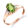 thumbnail image 1 of Galaxy Gold 14K Rose Gold 0.76 CTW Natural Diamonds and Oval-Shaped Peridot Ring - August Birthstone - Abundance & Joy - Sizes 5.5 to 11 - Fine Jewelry for Women, 1 of 4