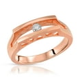 thumbnail image 1 of Galaxy Gold 14K Solid Rose Gold Ring With Natural 0.1 Carats Diamonds (7.0), 1 of 2