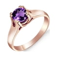 thumbnail image 1 of Galaxy Gold 14K Rose Gold Natural Amethyst Ring - February Birthstone - Peace & Wisdom - Sizes 5.5 to 11 - Fine Jewelry for Women, 1 of 3