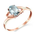 thumbnail image 1 of Galaxy Gold GG 14K Rose Gold Natural Aquamarine Ring - March Birthstone - Courage & Clarity - Sizes 5.5 to 11 - Fine Jewelry for Women, 1 of 1