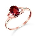 thumbnail image 1 of Galaxy Gold 14K Rose Gold Natural Oval Garnet Ring - January Birthstone - Energy & Devotion - Sizes 5.5 to 11 - Fine Jewelry for Women, 1 of 4