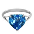 thumbnail image 1 of Galaxy Gold 14K White Gold 6.3 Carat Natural 10 mm Heart-Shaped Blue Topaz Heart Ring - December Birthstone - Communication & Serenity - Sizes 5.5 to 11 - Fine Jewelry for Women, 1 of 2