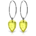 thumbnail image 1 of Galaxy Gold 14K White Gold Natural Lemon Quartz Hoop Earrings - Vibrancy - Fine Jewelry for Women, 1 of 3