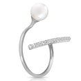 thumbnail image 1 of Galaxy Gold 14K Solid White Gold Natural Diamond & Diamond Ring - April Birthstone - Symbol of Eternal Love - Made in USA - Fine Jewelry for Women, 1 of 6