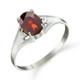 thumbnail image 1 of Galaxy Gold 14K White Gold 0.76 CTW Natural Diamonds and Oval-Shaped Garnet Ring - January Birthstone - Energy & Devotion - Sizes 5.5 to 11 - Fine Jewelry for Women, 1 of 1