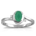 thumbnail image 1 of Galaxy Gold 14K White Gold Natural Diamonds and Emerald Ring - May Birthstone - Growth - Sizes 5.5 to 11 - Fine Jewelry for Women, 1 of 1