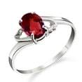 thumbnail image 1 of Galaxy Gold 14K White Gold Natural Oval Garnet Ring - January Birthstone - Energy & Devotion - Sizes 5.5 to 11 - Fine Jewelry for Women, 1 of 4