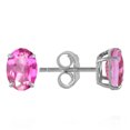 thumbnail image 1 of Galaxy Gold GG 14K White Gold 1.8 CTW Natural Pink Topaz Stud Earrings - October Birthstone - Hope & Creativity - Fine Jewelry for Women, 1 of 3