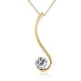 thumbnail image 1 of Galaxy Gold 14K Solid Yellow Gold 14" Necklace with 0.50 Carat Natural Diamonds, 14"-24" Sizes, April Birthstone, Symbol of Eternal Love, 1 of 2