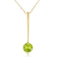 thumbnail image 1 of Galaxy Gold 14K Solid Gold Natural Peridot Necklace for Women - Yellow Gold Fine Jewelry, 1 of 3