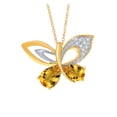 thumbnail image 1 of Galaxy Gold 14K Solid Gold Natural Diamond Butterfly Necklace for Women - Yellow Gold Fine Jewelry, 1 of 3