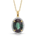 thumbnail image 1 of Galaxy Gold 14K Solid Yellow Gold 20" Necklace with Natural Diamonds and Lab-Grown Alexandrite, 14"-24" Sizes, June Birthstone, Symbol of Transformation, 1 of 6