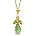 thumbnail image 1 of Galaxy Gold 14K Solid Yellow Gold 20" Necklace with Natural Peridot, 14"-24" Sizes, August Birthstone, Symbol of Renewal, 1 of 2