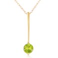 thumbnail image 1 of Galaxy Gold 14K Solid Gold Natural Peridot Necklace for Women - Yellow Gold Fine Jewelry, 1 of 3