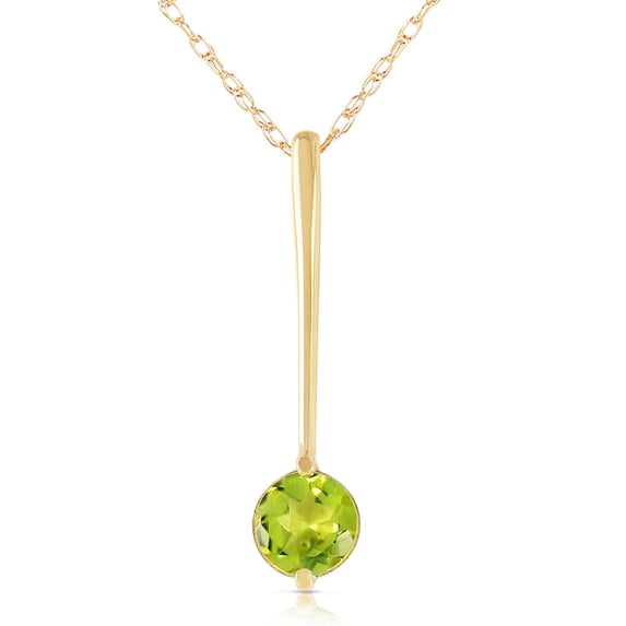 Galaxy Gold 14K Solid Gold Natural Peridot Necklace for Women - Yellow Gold Fine Jewelry