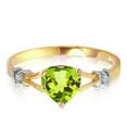 thumbnail image 1 of Galaxy Gold 14K Yellow Gold 0.47 Carat Natural Heart-Shaped Peridot and Genuine Diamonds Heart Ring - August Birthstone - Abundance & Joy - Sizes 5.5 to 11 - Fine Jewelry for Women, 1 of 1
