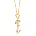 thumbnail image 1 of Galaxy Gold GG 14K Yellow Gold Natural Diamonds Initial "E" Pendant Necklace - April Birthstone - Strength & Brilliance - 16" to 24" - Fine Jewelry for Women, 1 of 5