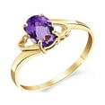thumbnail image 1 of Galaxy Gold 14K Yellow Gold Natural Oval-Shaped Amethyst Ring - February Birthstone - Peace & Wisdom - Sizes 5.5 to 11 - Fine Jewelry for Women, 1 of 1