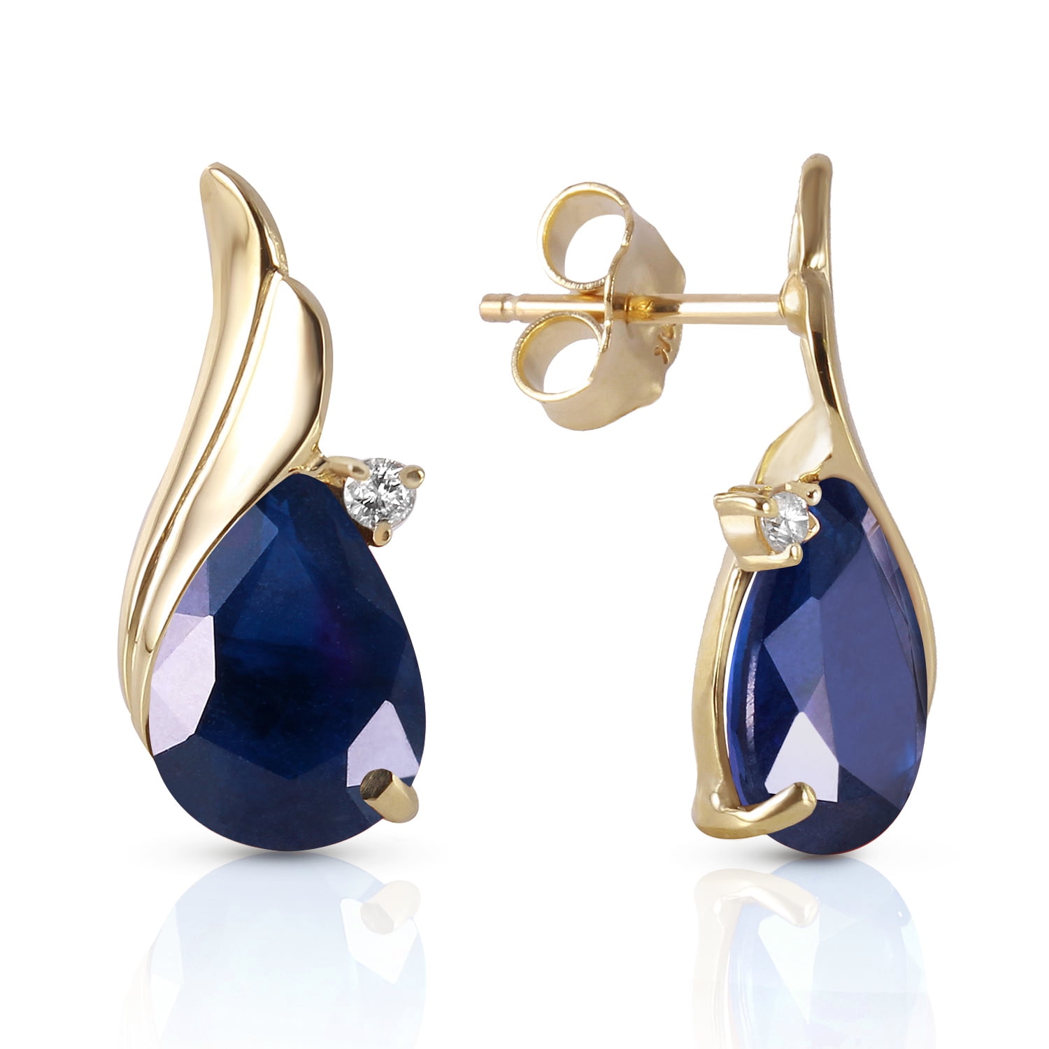 Galaxy Gold 14K Solid Gold 5.06 Carat Natural Diamond Stud Earrings for Women - Yellow Gold Fine Jewelry