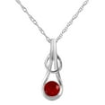 thumbnail image 1 of Galaxy Gold 14K White Gold 0.65 Carat Ruby Pendant Necklace - July Birthstone - Passion & Protection - 16" to 24" - Fine Jewelry for Women, 1 of 3