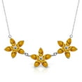 thumbnail image 1 of Galaxy Gold 14K White Gold Citrine Pendant Necklace - November Birthstone - Warmth & Prosperity - 16" to 24" - Fine Jewelry for Women, 1 of 2