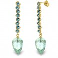 thumbnail image 1 of Galaxy Gold 14K Yellow Gold 25.6 CTW Natural Blue Topaz Dangle Earrings - December Birthstone - Communication & Serenity - Fine Jewelry for Women, 1 of 3