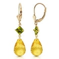 thumbnail image 1 of Galaxy Gold 14K Yellow Gold Dangle Earrings with Citrines and Peridots, 1 of 3