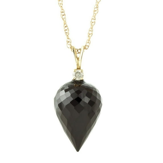 Galaxy Gold 14K Solid Gold Natural Diamond Pendant Necklace for Women - Yellow Gold Fine Jewelry