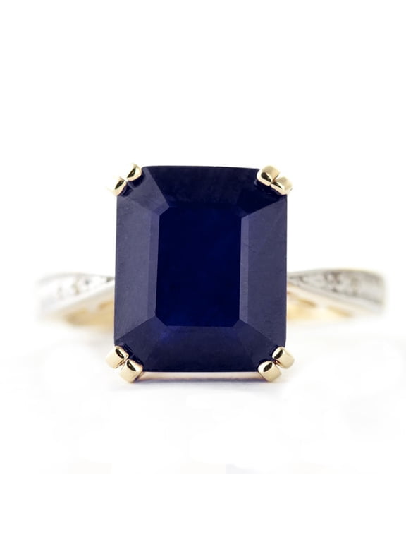 14K Yellow Gold Natural Sapphire Ring - September Birthstone - Truth & Nobility - Sizes 5.5 to 11 - Fine Jewelry for Women