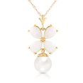thumbnail image 1 of Galaxy Gold 14K Yellow Gold Pearl and Opal Pendant Necklace - June Birthstone - Balance & Intuition - 16" to 24" - Fine Jewelry for Women, 1 of 2