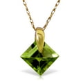 thumbnail image 1 of Galaxy Gold 14K Solid Gold Natural Peridot Pendant Necklace for Women - Yellow Gold Fine Jewelry, 1 of 2